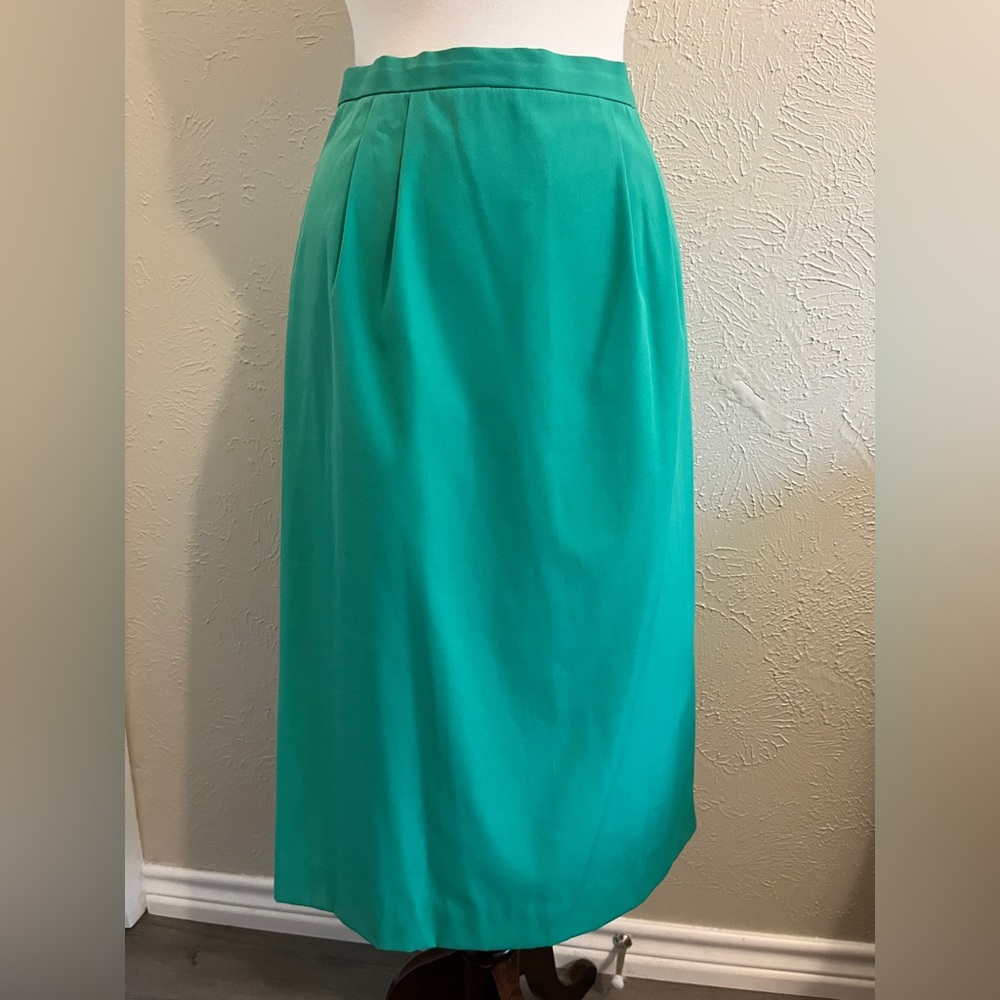 VINTAGE Green Pencil Skirt